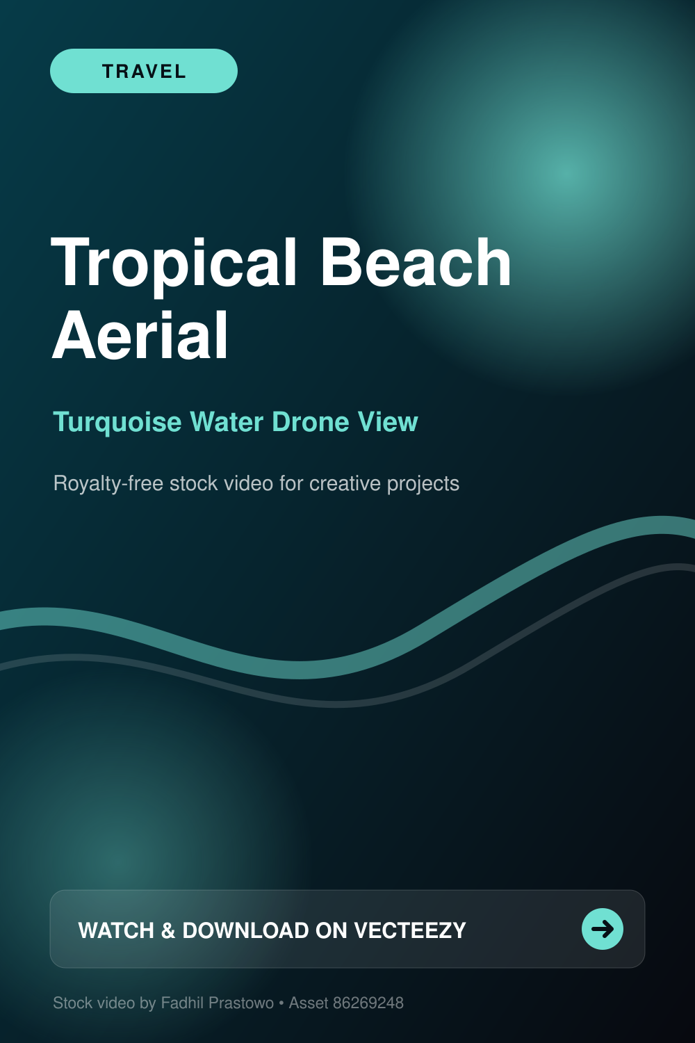 Preview card for an aerial tropical beach clip